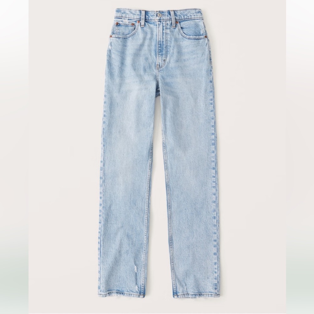 Abercrombie Ultra High Rise 90s Straight Leg Jeans